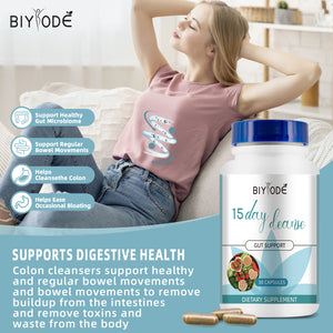 15 Day Cleanse Gut and Colon Support, Advanced Gut Cleanse, Detox Help Gut Cleanse & Colon Cleanse, Focus On Gut Health
