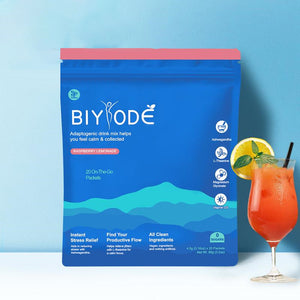 BIYODE-vegan Calming Drink Mix, raspberryKsm-66 Ashwagandha, Vitamin D3, wellnesssupplements for Relaxation & metabolism