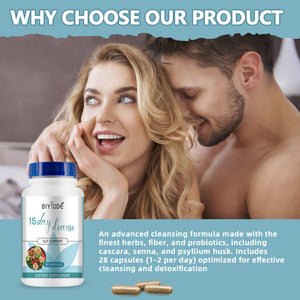 15 Day Cleanse Gut and Colon Support, Advanced Gut Cleanse, Detox Help Gut Cleanse & Colon Cleanse, Focus On Gut Health