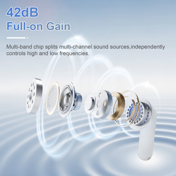 Smart Rechargeable Hearing Aids with App Control & Bluetooth Streaming