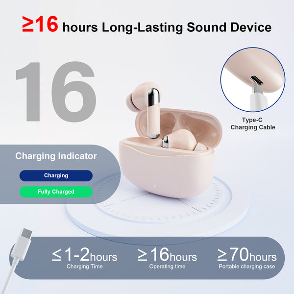 Hear the World Clearly Again: Premium Digital Hearing Aids for Elderly | 16H Single Charge | Crystal Clear Sound | Comfortable Snug Fit | The Perfect Gift for Parents