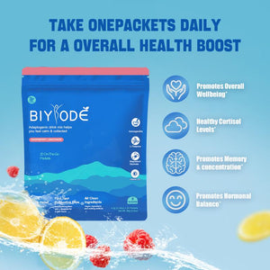 BIYODE-vegan Calming Drink Mix, raspberryKsm-66 Ashwagandha, Vitamin D3, wellnesssupplements for Relaxation & metabolism