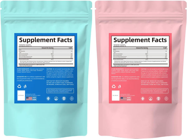 BIYODE Berry Gummies Combo Pack - Bum & Chest Support Gummies for Women, Workout Aid - Women's Support Supplement - Berry Flavored - Essential Herbs - Multivitamins Dietary Fitness, 120 Gummies