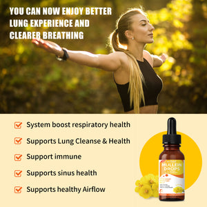 Mullein Drops – 60ml (30-Day Supply) – Natural Mullein Leaf Extract for Respiratory Health, Lung Cleanse & Immune Support – Vegan, Non-GMO, Sugar-Free