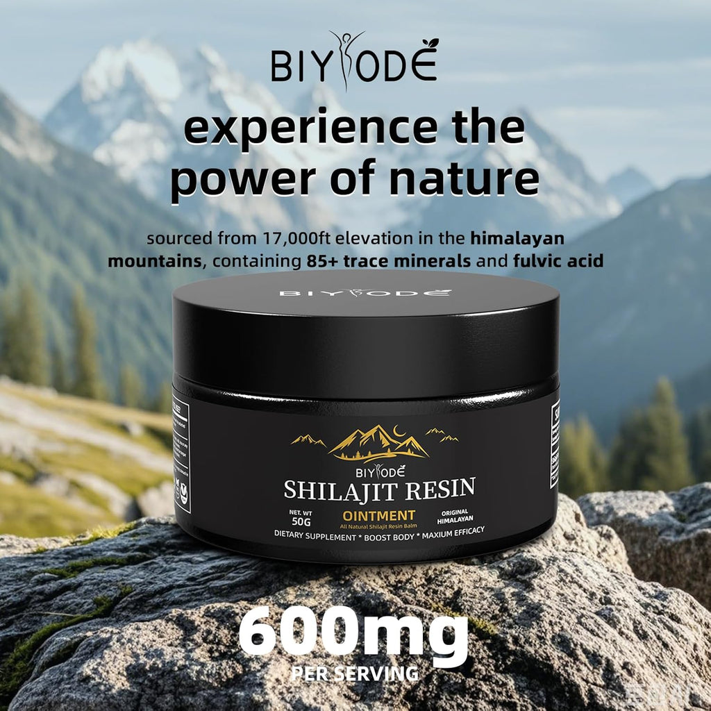 Shilajit Pure Himalayan Supplement for Men Women Rich Fulvic Acid & 85+ Minerals, 600mg/100 Servings.