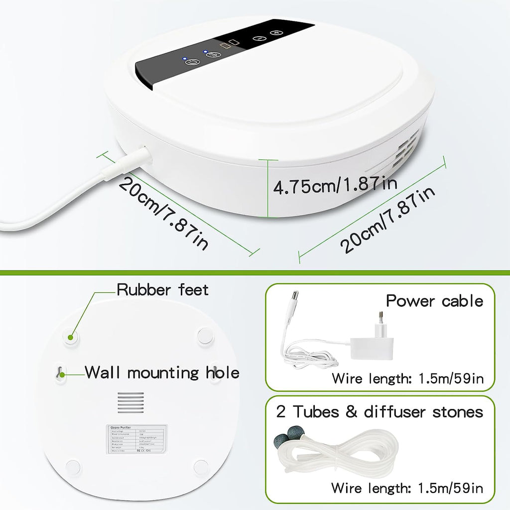 Portable Ozone Generator,Multipurpose Ozone Machine with Timer for Home