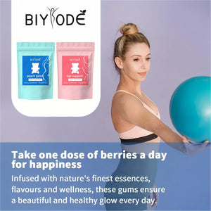 BIYODE Berry Gummies Combo Pack - Bum & Chest Support Gummies for Women, Workout Aid - Women's Support Supplement - Berry Flavored - Essential Herbs - Multivitamins Dietary Fitness, 120 Gummies
