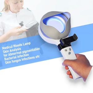 Portable Dermatology Wood’s Lamp UV Light Dermatoscope Skin Analyzer with Phone Holder – Vitiligo, Psoriasis, Eczema Observation Magnifier