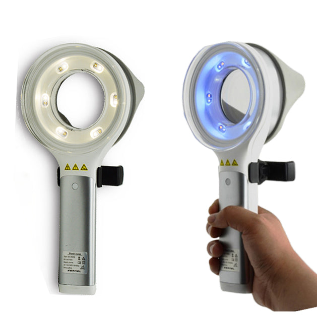 Portable Dermatology Wood’s Lamp UV Light Dermatoscope Skin Analyzer with Phone Holder – Vitiligo, Psoriasis, Eczema Observation Magnifier