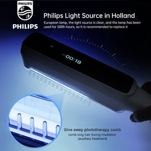 Professional 311nm Narrow Band UVB Phototherapy Lamp for Home Use – BU-10 with Philips Lamp, Dual Time/Dose Mode & Scalp Comb