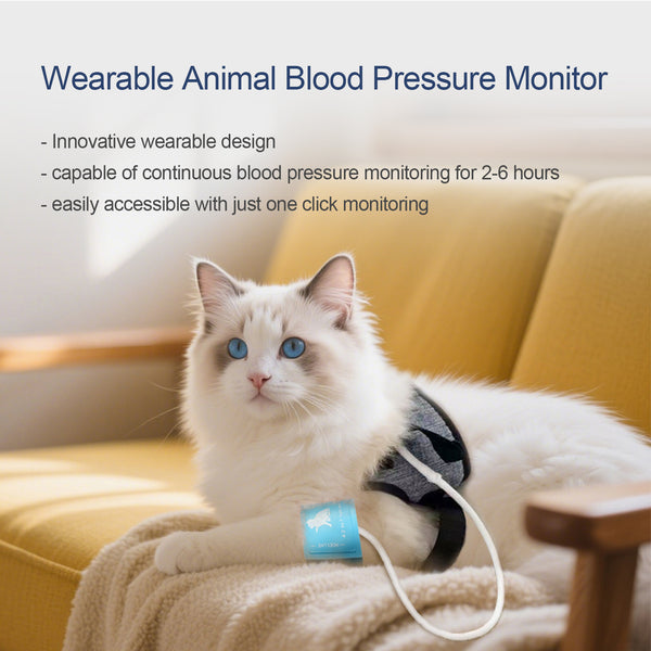 JASMOVA Wearable Pet Blood Pressure Monitor for Dogs & Cats | Automatic, Silent & Continuous Tracking