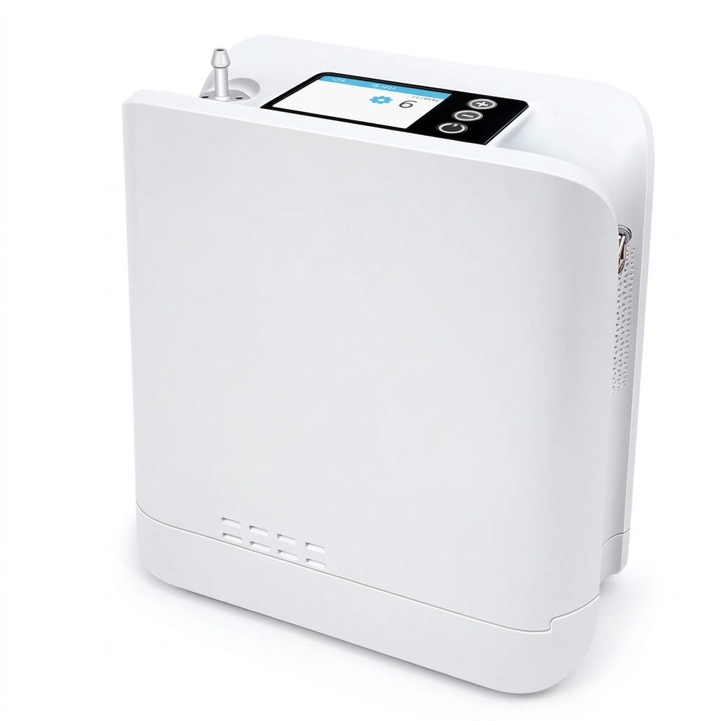 1.8kg 6L Portable Medical Grade Oxygen Concentrator White Background