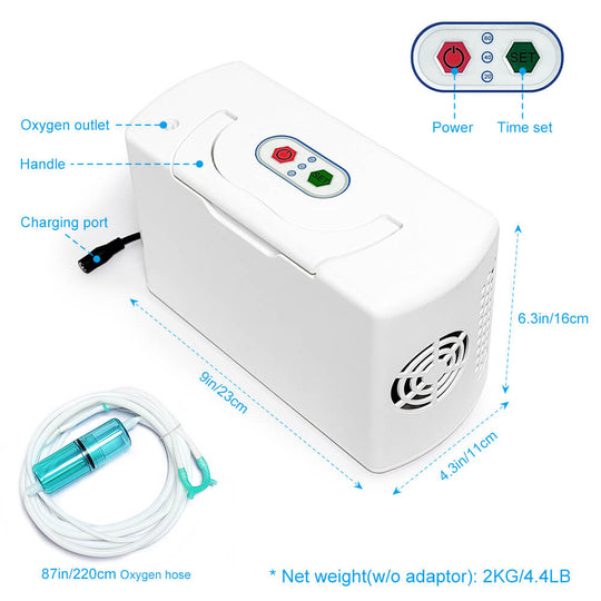 Newest 3L Portable Oxygen Concentrator Machine With Rechargeable Battery