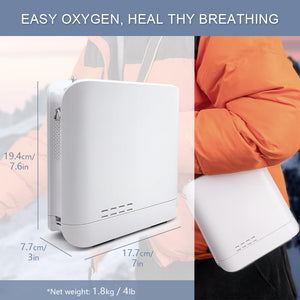 1.8kg 6L Portable Medical Grade Oxygen Concentrator With Detachable Battery and Sieve Bed