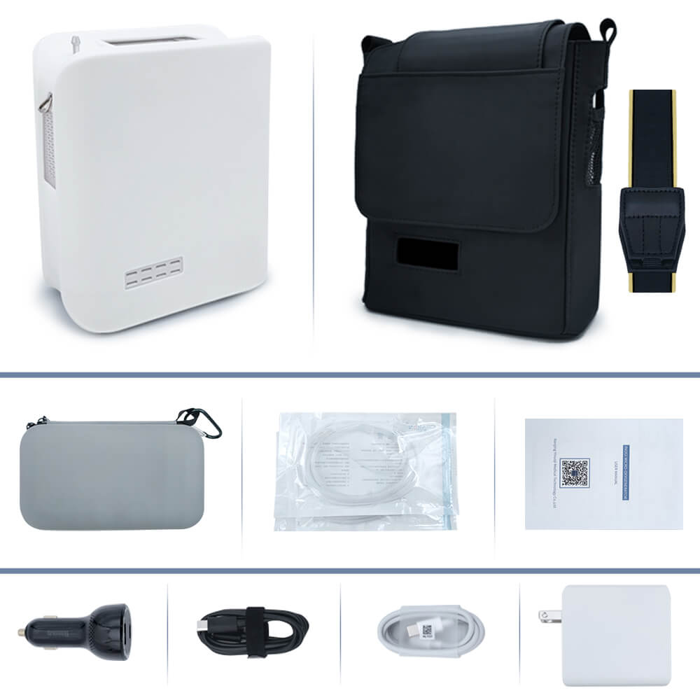 1.8kg 6L Portable Medical Grade Oxygen Concentrator With Detachable Battery and Sieve Bed