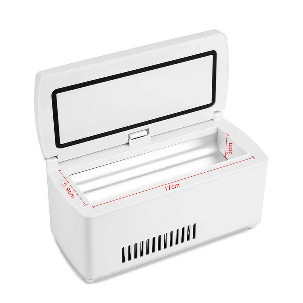 Medicine Refrigerator and Insulin Cooling Box for Car, Travel, Home -  Portable Medication Cooler for Travel with Car Charger 