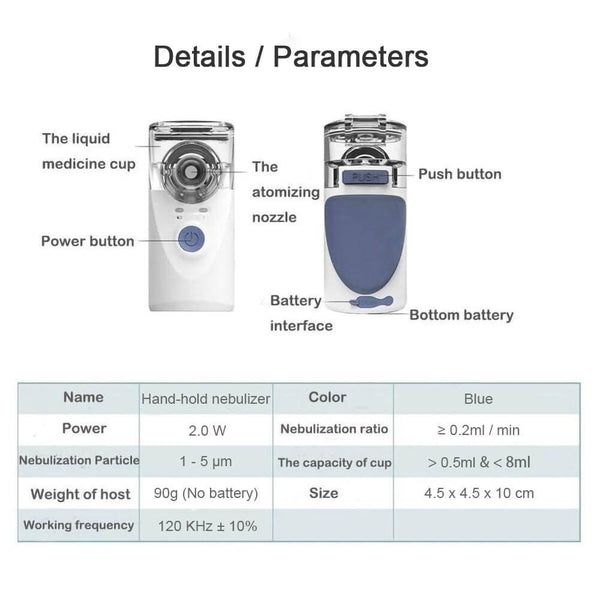 Handheld Portable Nebulizer Machine for Asthma